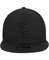Chicago White Sox Black On Black 9Fifty Team Snapback Adjustable Hat - Black