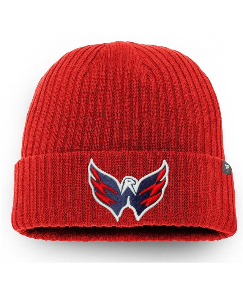 Men's Red Washington Capitals Core Primary Logo Cuffed Knit Hat