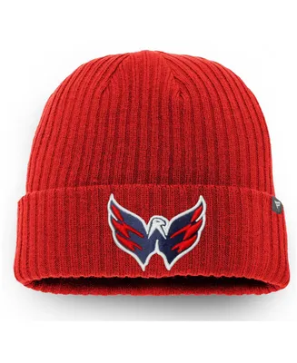 Men's Red Washington Capitals Core Primary Logo Cuffed Knit Hat