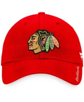 Women's Red Chicago Blackhawks Core Primary Logo Adjustable Hat