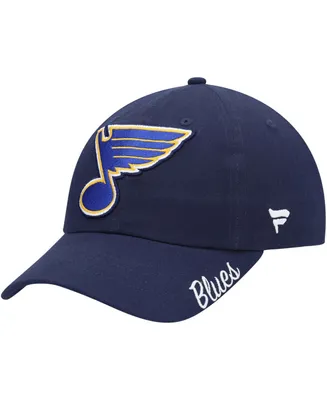 Women's Navy St. Louis Blues Primary Logo Adjustable Hat