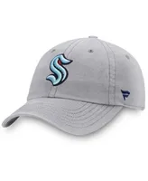 Men's Gray Seattle Kraken Primary Logo Adjustable Hat