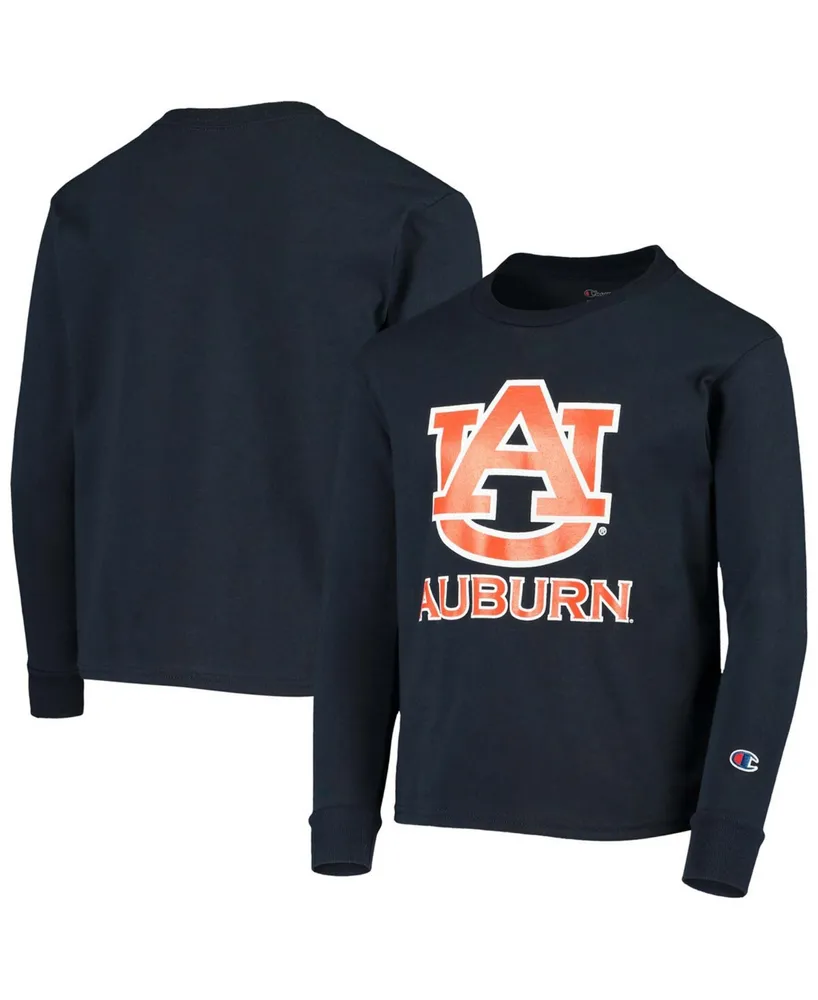 Big Boys Navy Auburn Tigers Lockup Long Sleeve T-shirt