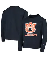 Big Boys Navy Auburn Tigers Lockup Long Sleeve T-shirt