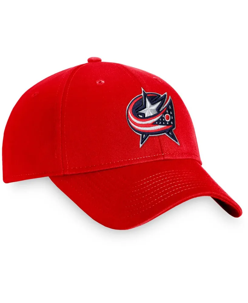 Men's Red Columbus Blue Jackets Core Adjustable Hat