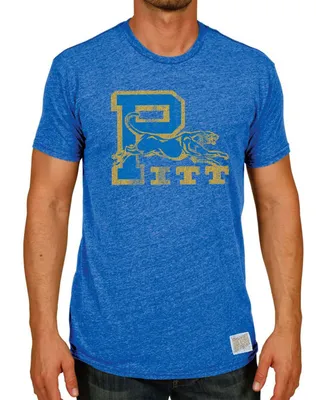 Men's Heather Royal Pitt Panthers Vintage-Inspired Tri-Blend T-shirt