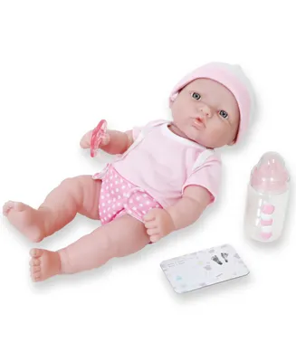 Jc Toys La Newborn Nursery 12" Caucasian Baby Doll Set, 7 Pieces