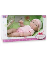 Jc Toys La Newborn Nursery 12" Caucasian Baby Doll Set, 7 Pieces