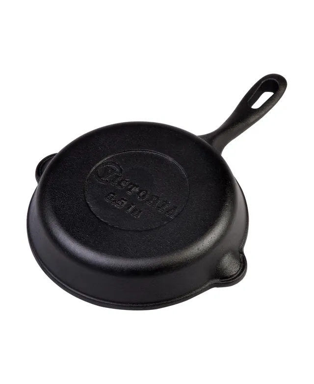 Victoria 6.5 Inch Mini Cast Iron Skillet. Small Frying Pan Seasoned - Macy's