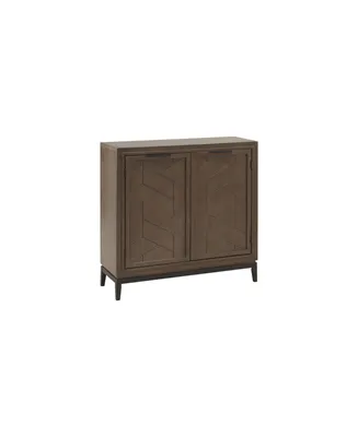 Emmett Mixed Metal and Wood Foyer Cabinet