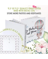 KeaBabies Craft Baby Memory Book, First 5 Years Books, 90 Pages Keepsake Milestone Journal for Girls, Boys