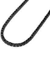 Esquire Men's Jewelry Cubic Zirconia (4mm) Tennis Necklace 22" (Also Black Spinel), Created for Macy's