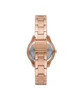 Fossil Women's Mini Stella Rose Gold-Tone Stainless Steel Bracelet Watch 30mm - Rose Gold