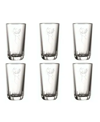La Rochere Majestic Stag 12 Ounce Double Old-Fashioned Glass, Set of 6