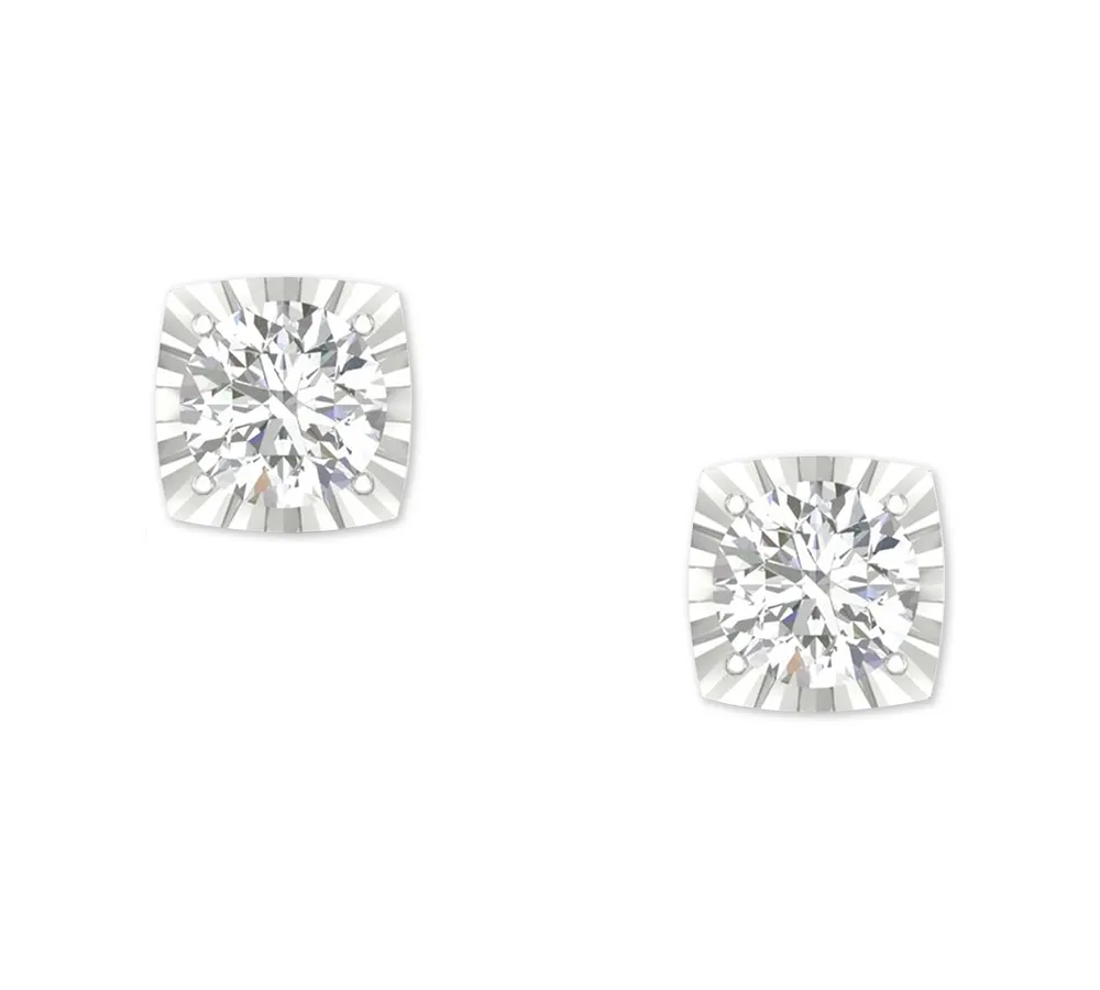 Diamond Enhancer Stud Earrings (1/2 ct. t.w.) in 14k White Gold