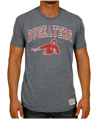 Men's Heather Gray Nebraska Huskers Vintage-Inspired Bugeaters Tri-Blend T-shirt