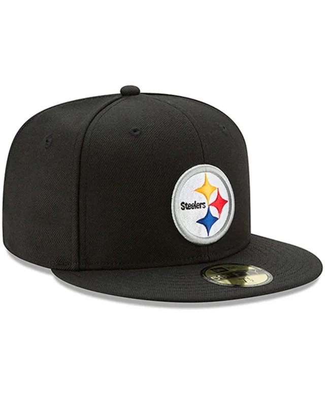 Men's New Era White Pittsburgh Steelers Super Bowl XLIII Patch Gold  Undervisor 59FIFY Fitted Hat 