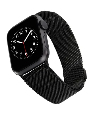 WITHit Black Stainless Steel Mesh Band Compatible with 38/40/41mm Apple Watch