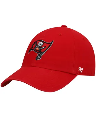 Men's Red Tampa Bay Buccaneers Primary Logo Clean Up Adjustable Hat