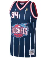 Men's Hakeem Olajuwon Navy Houston Rockets 1996-97 Hardwood Classics Swingman Jersey