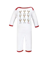 Hudson Baby Baby Boys Hudson Unisex Cotton Coveralls, Santa Reindeer