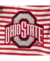 Infant Boys and Girls Scarlet, White Ohio State Buckeyes Carson Striped Short Sleeve Bodysuit