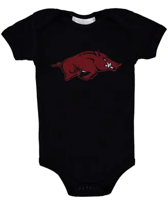 Infant Boys and Girls Black Arkansas Razorbacks Big Logo Bodysuit