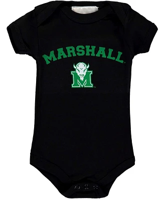 Infant Boys and Girls Black Marshall Thundering Herd Arch and Logo Bodysuit