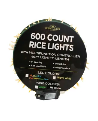 Kurt Adler 600-Light 49' Led Wire Rice Lights