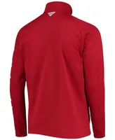 Columbia Oklahoma Sooners Terminal Tackle Fleece Raglan Omni-Shade Quarter-Zip Jacket