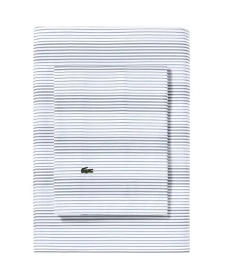 Lacoste Home Striped Cotton Percale 4-Pc. Sheet Set