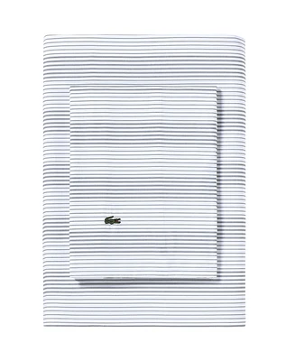 Lacoste Home Striped Cotton Percale 4-Pc. Sheet Set, California King
