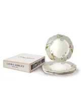 Laura Ashley Heritage Collectables Cobblestone Pinstripe Irregular Plates in Gift Box, Set of 4