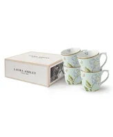 Laura Ashley Heritage Collectables 10 Oz Mint Uni Mugs in Gift Box, Set of 4
