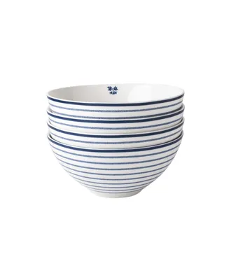 Laura Ashley Blueprint Collectables Candy Stripe Bowls in Gift Box, Set of 4