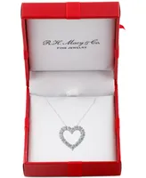 Diamond Heart 18" Pendant Necklace (1/2 ct. t.w.) in 14k White Gold