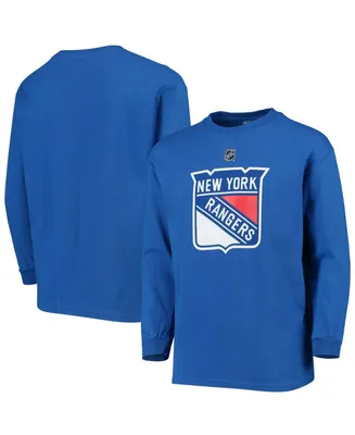 Big Boys Blue New York Rangers Primary Logo Long Sleeve T-shirt