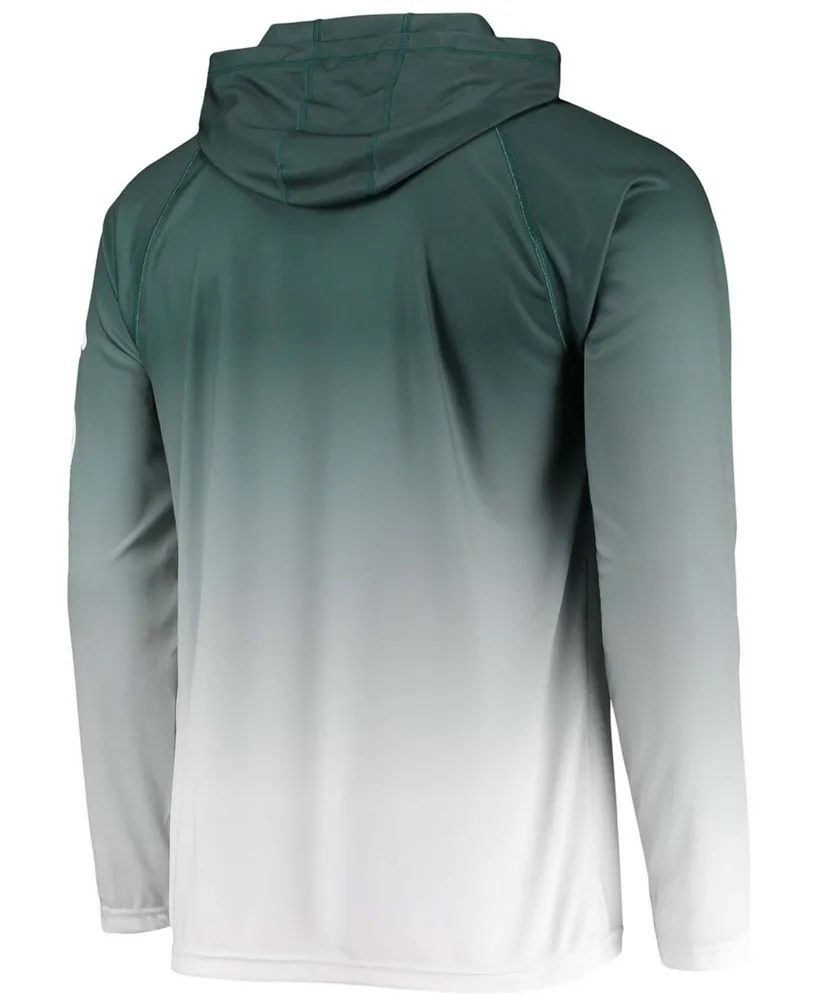 Men's Green Michigan State Spartans Terminal Tackle Omni-Shade Upf 50 Long Sleeve Hooded T-shirt