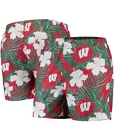 Men's Red Wisconsin Badgers Swimming Trunks