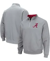 Men's Heathered Gray Alabama Crimson Tide Tortugas Team Logo Quarter-Zip Jacket