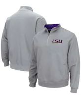 Men's Heathered Gray Lsu Tigers Tortugas Team Logo Quarter-Zip Jacket