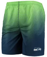 Men's College Navy and Neon Green Seattle Seahawks Pixel Gradient Training Shorts