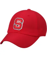 Men's Red Nc State Wolfpack Primary Logo Staple Adjustable Hat