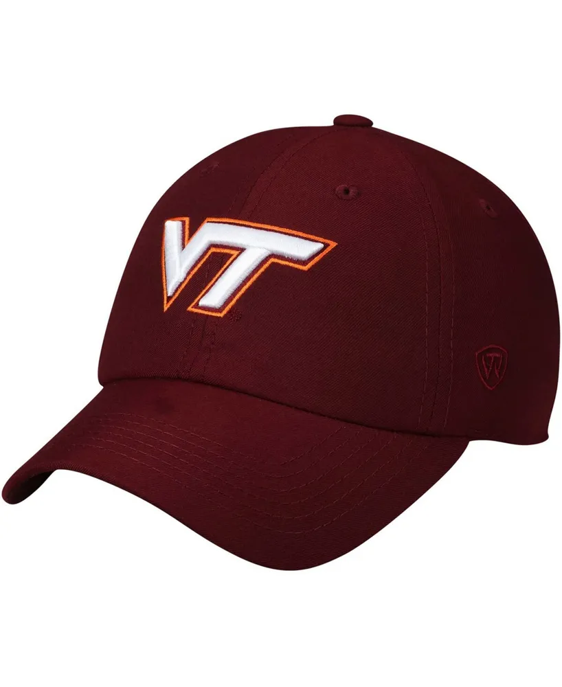 Men's Maroon Virginia Tech Hokies Primary Logo Staple Adjustable Hat