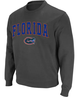 Men's Charcoal Florida Gators Arch Logo Crew Neck Sweatshirt