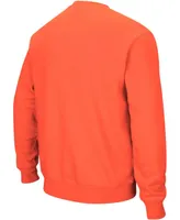 Men's Orange Illinois Fighting Illini Arch Logo Crew Neck Sweatshirt