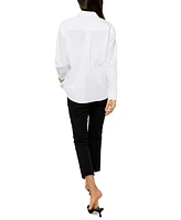 A Pea in the Pod Classic Button Down Maternity Boyfriend Shirt