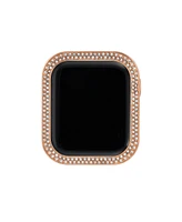 Anne Klein Women's Rose Gold-Tone Alloy Metal Premium Crystal Protective Case for Apple Watch 40mm