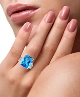 Effy Pink Amethyst (15-1/2 ct. t.w.) & Diamond (3/8 ct. t.w.) Ring in 14k Gold (Also available in Green Quartz, Citrine, Swiss Blue Topaz and London B