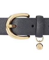 Lauren Ralph Women's Charm Crosshatch Leather Belt